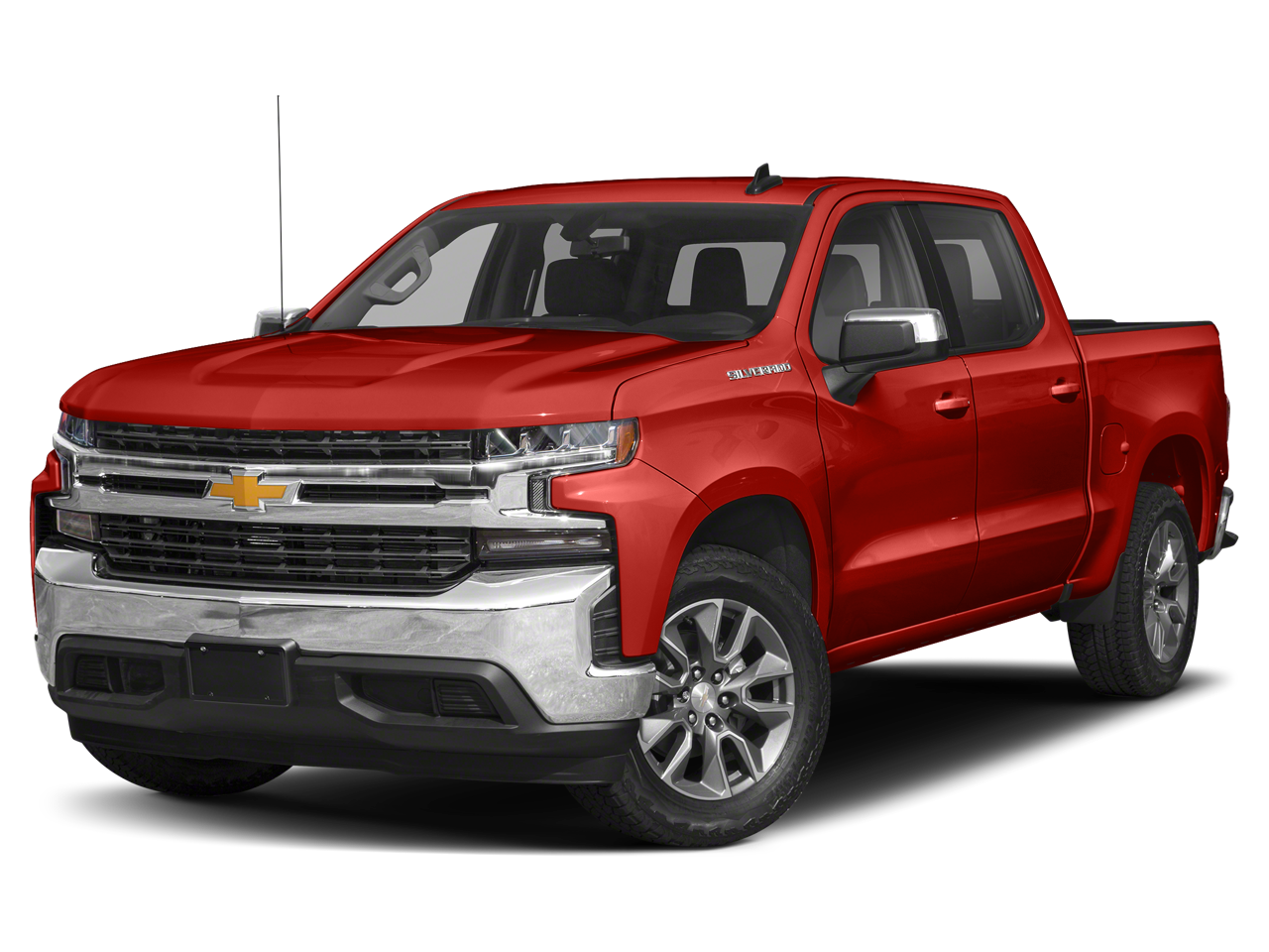 2020 Chevrolet Silverado 1500 RST in Red Hot — front three-quarter view