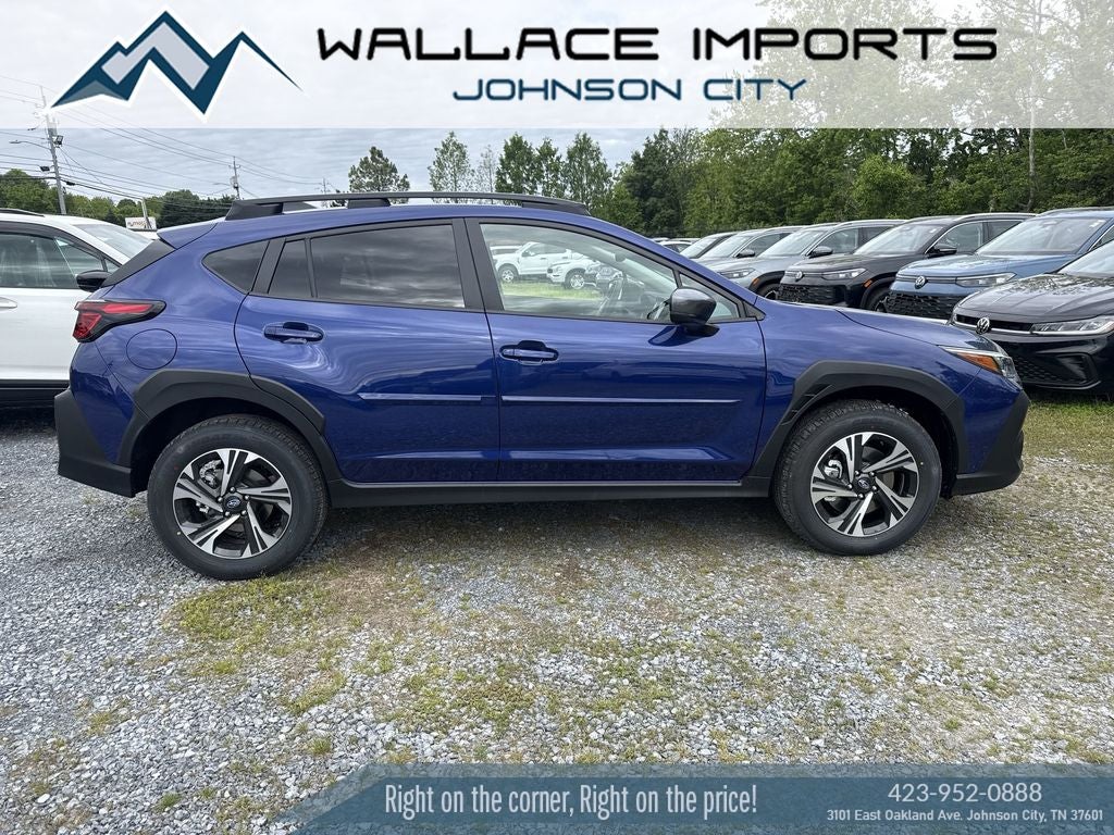 2026 Subaru CROSSTREK Premium in Sapphire Blue Pearl — front three-quarter view
