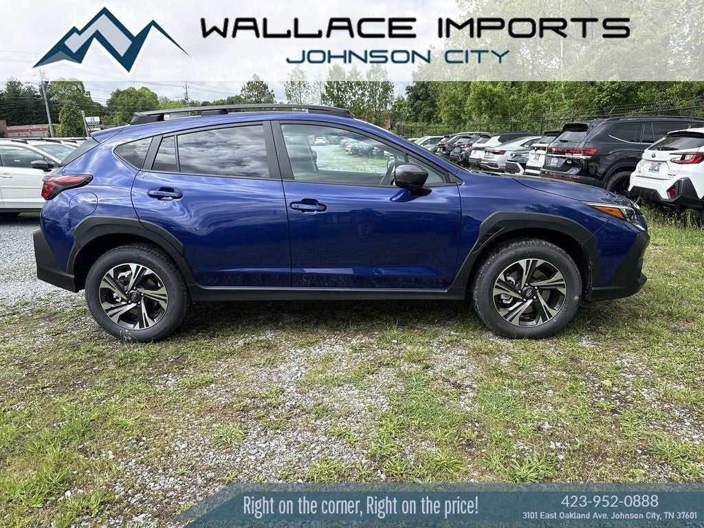 2026 Subaru CROSSTREK Premium in Sapphire Blue Pearl — front three-quarter view