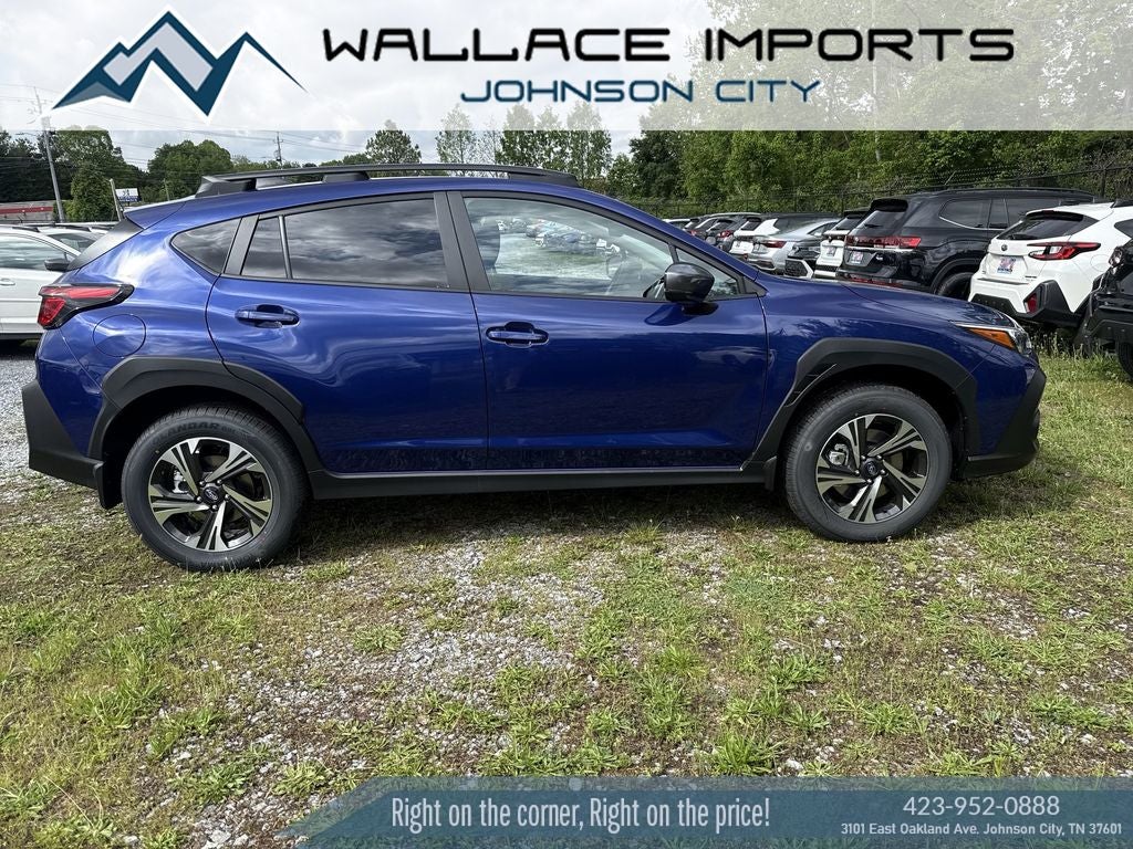 2026 Subaru CROSSTREK Premium in Sapphire Blue Pearl — front three-quarter view