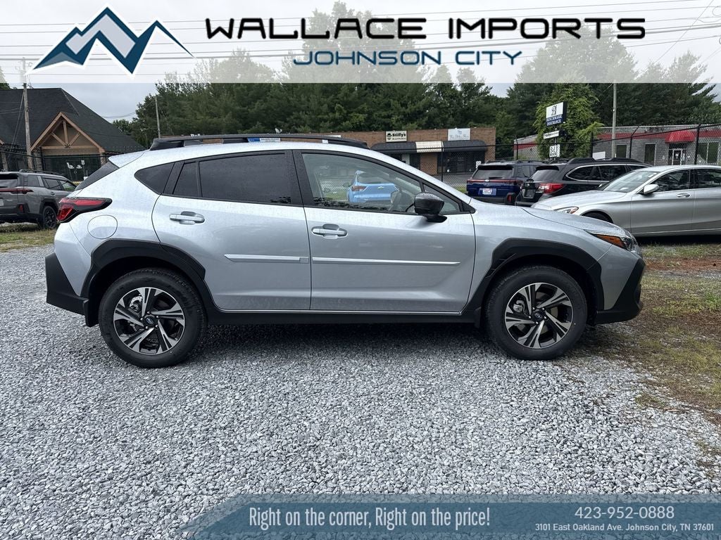 2026 Subaru CROSSTREK Premium in Ice Silver Metallic — front three-quarter view