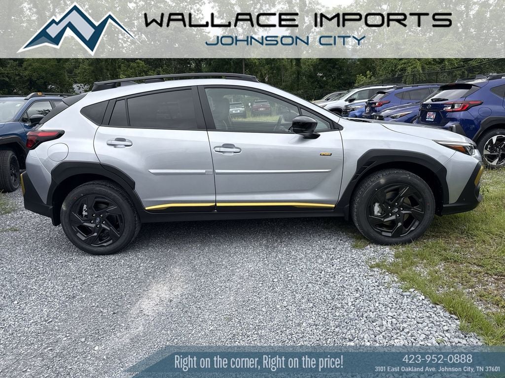2026 Subaru CROSSTREK Sport in Ice Silver Metallic — front three-quarter view
