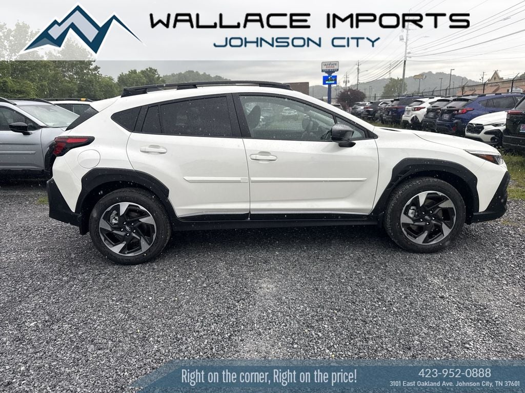 2026 Subaru CROSSTREK Limited in Crystal White Pearl — front three-quarter view