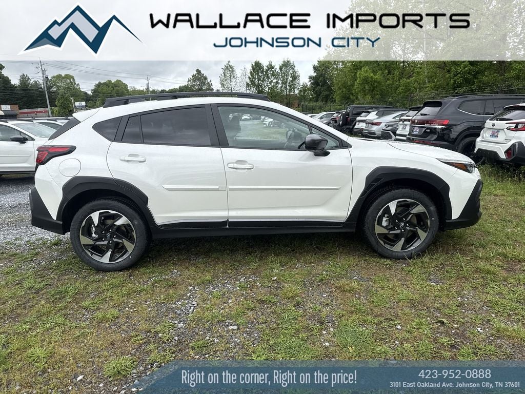 2026 Subaru CROSSTREK Limited in Crystal White Pearl — front three-quarter view