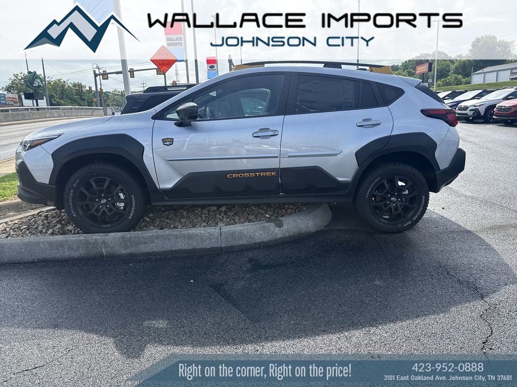2026 Subaru CROSSTREK Wilderness in Ice Silver Metallic — front three-quarter view