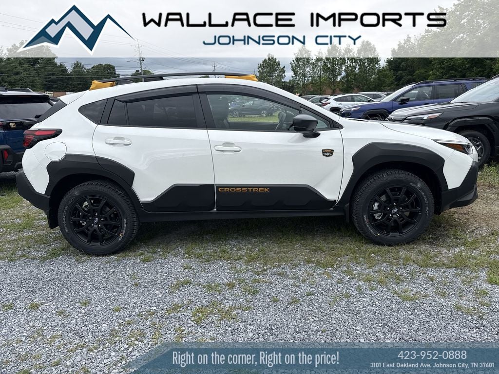 2026 Subaru CROSSTREK Wilderness in Crystal White Pearl — front three-quarter view