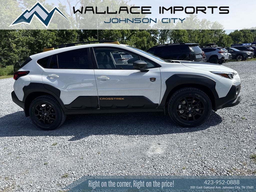 2026 Subaru CROSSTREK Wilderness in Crystal White Pearl — front three-quarter view