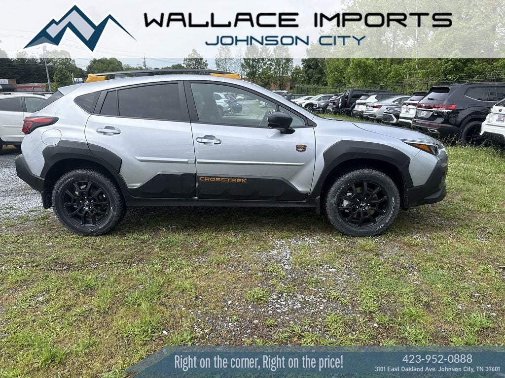 2026 Subaru CROSSTREK Wilderness in Ice Silver Metallic — front three-quarter view