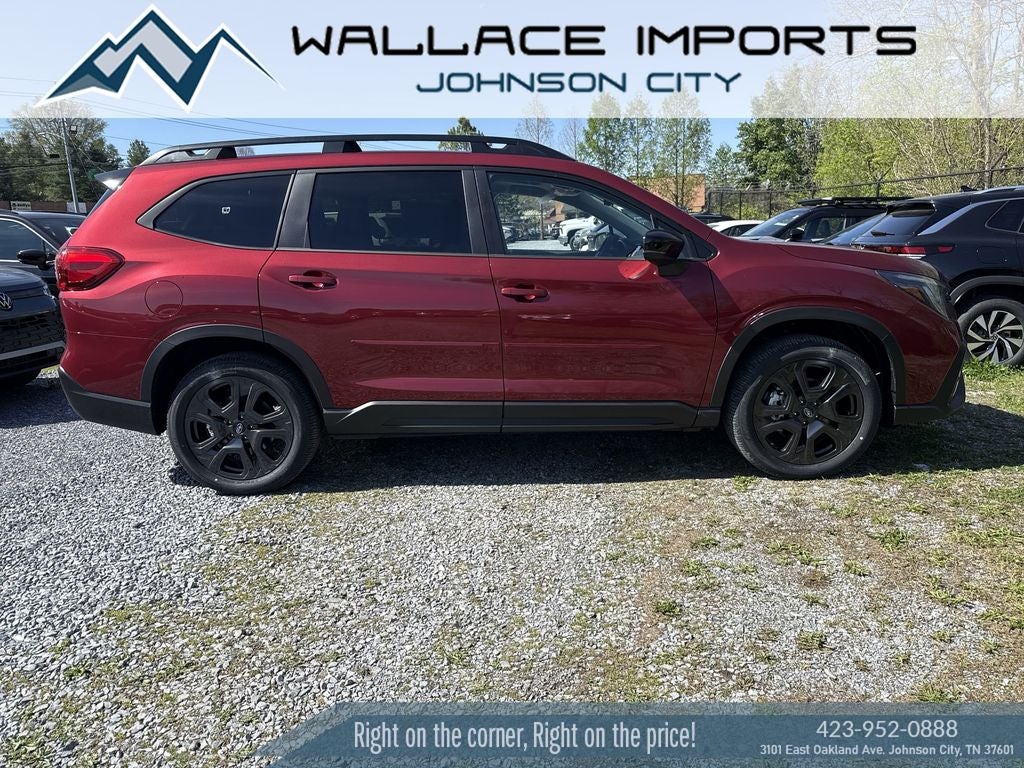 2026 Subaru ASCENT Onyx Edition Touring 7-Passenger in Crimson Red Pearl — front three-quarter view