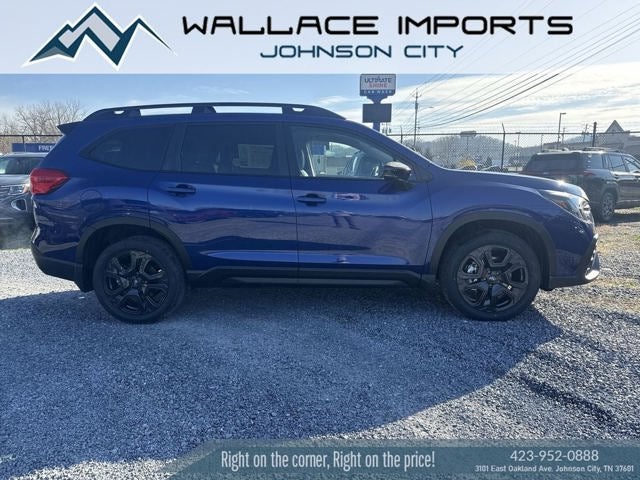 2026 Subaru ASCENT Onyx Edition Touring 7-Passenger in Sapphire Blue Pearl — front three-quarter view