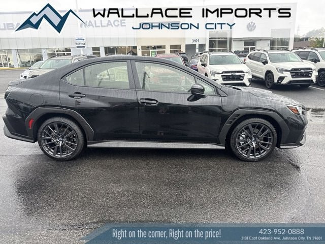 2026 Subaru WRX Base in Crystal Black Silica — front three-quarter view
