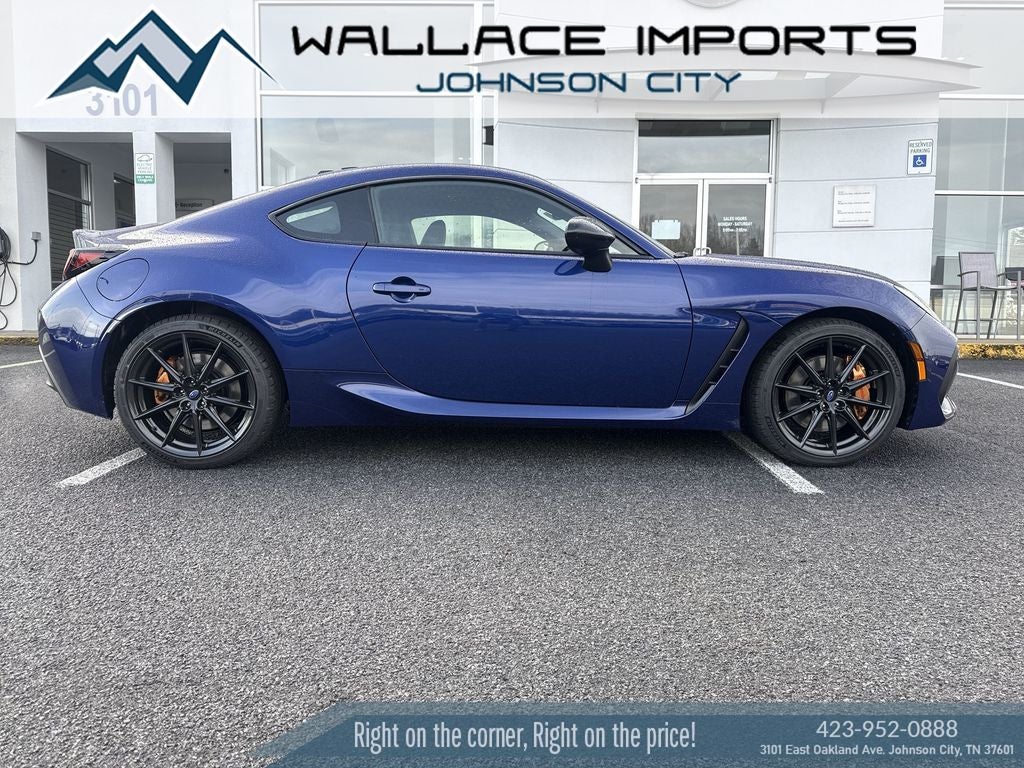 2026 Subaru BRZ tS in Sapphire Blue Pearl — front three-quarter view
