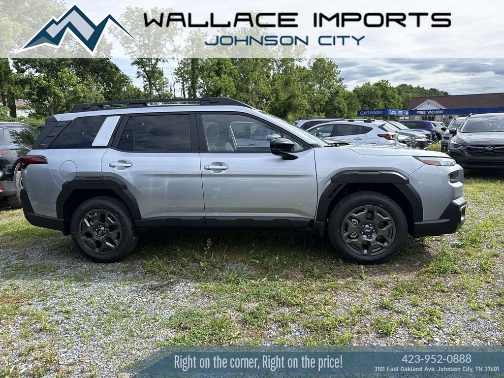 2026 Subaru OUTBACK Premium in Ice Silver Metallic — front three-quarter view
