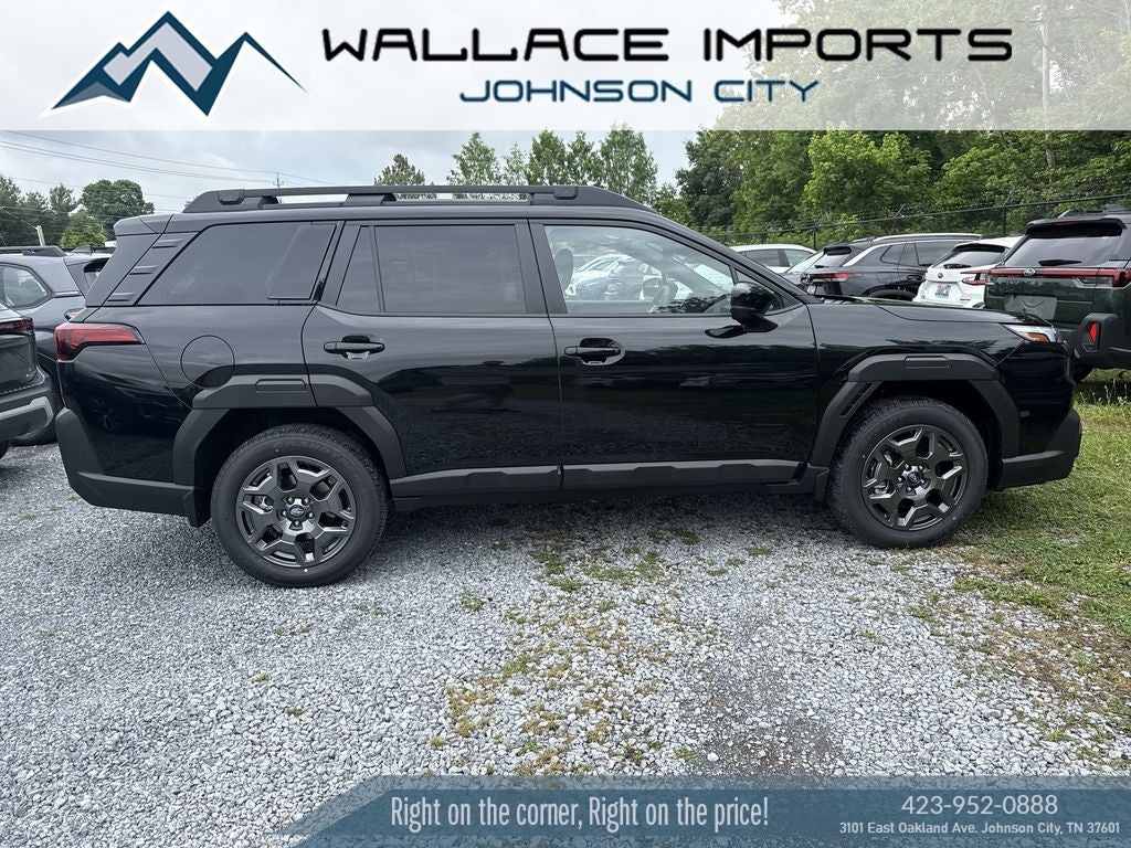 2026 Subaru OUTBACK Premium in Crystal Black Silica — front three-quarter view