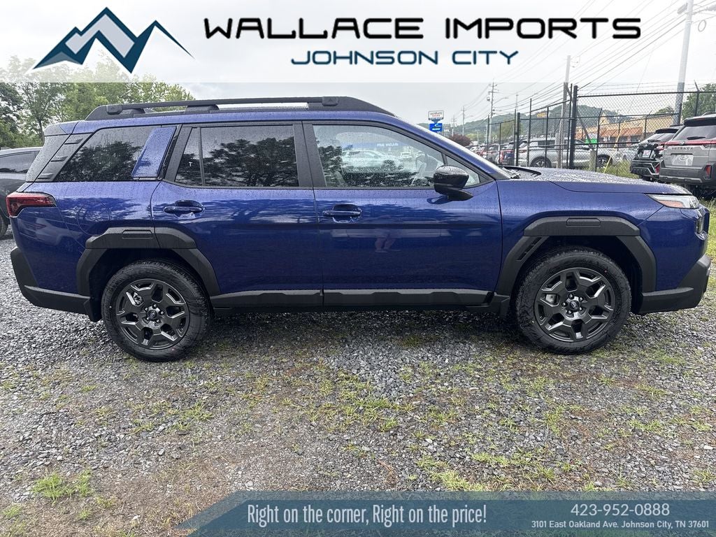 2026 Subaru OUTBACK Premium in Sapphire Blue Pearl — front three-quarter view