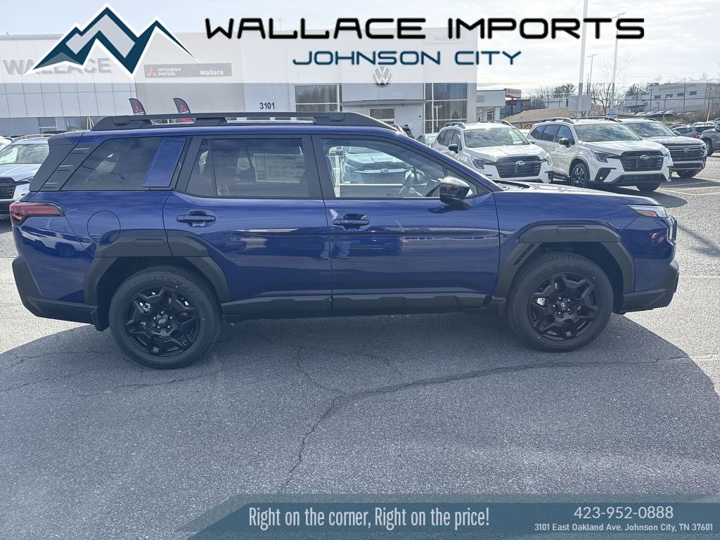 2026 Subaru OUTBACK Limited in Sapphire Blue Pearl — front three-quarter view