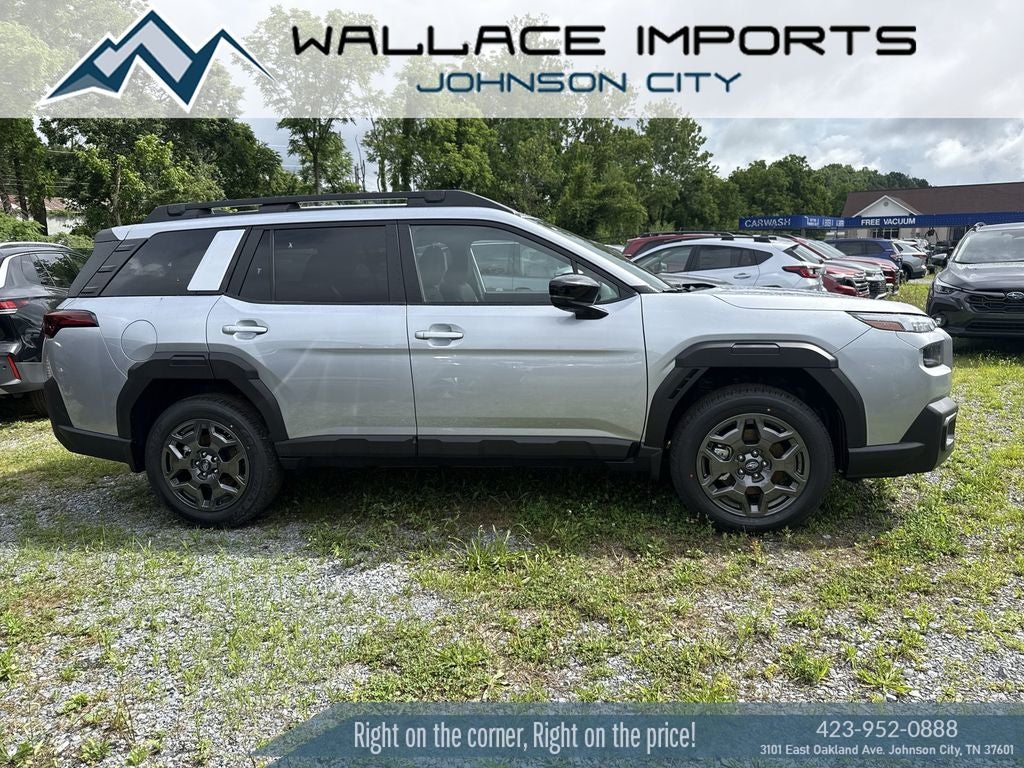 2026 Subaru OUTBACK Limited in Ice Silver Metallic — front three-quarter view