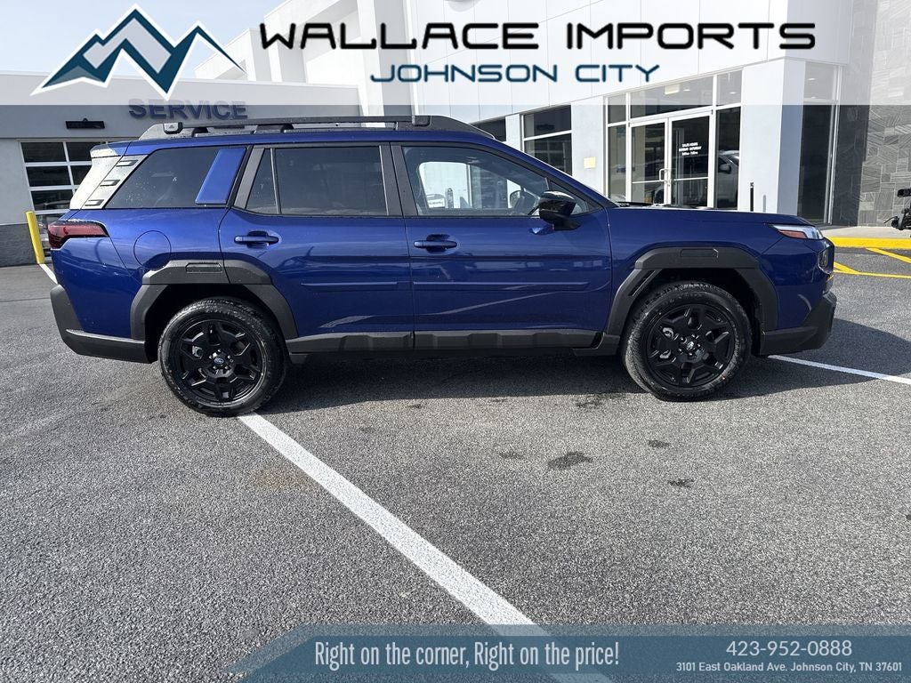 2026 Subaru OUTBACK Limited in Sapphire Blue Pearl — front three-quarter view