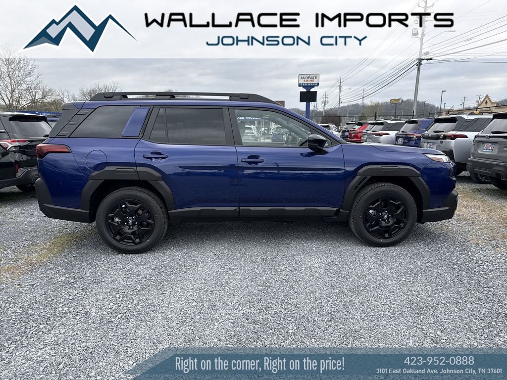 2026 Subaru OUTBACK Limited in Sapphire Blue Pearl — front three-quarter view