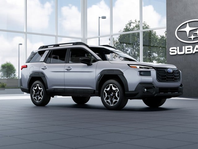 2026 Subaru OUTBACK Touring in Ice Silver Metallic — front three-quarter view