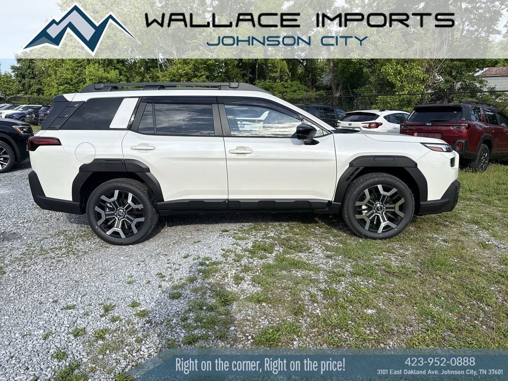 2026 Subaru OUTBACK Touring XT in Crystal White Pearl — front three-quarter view
