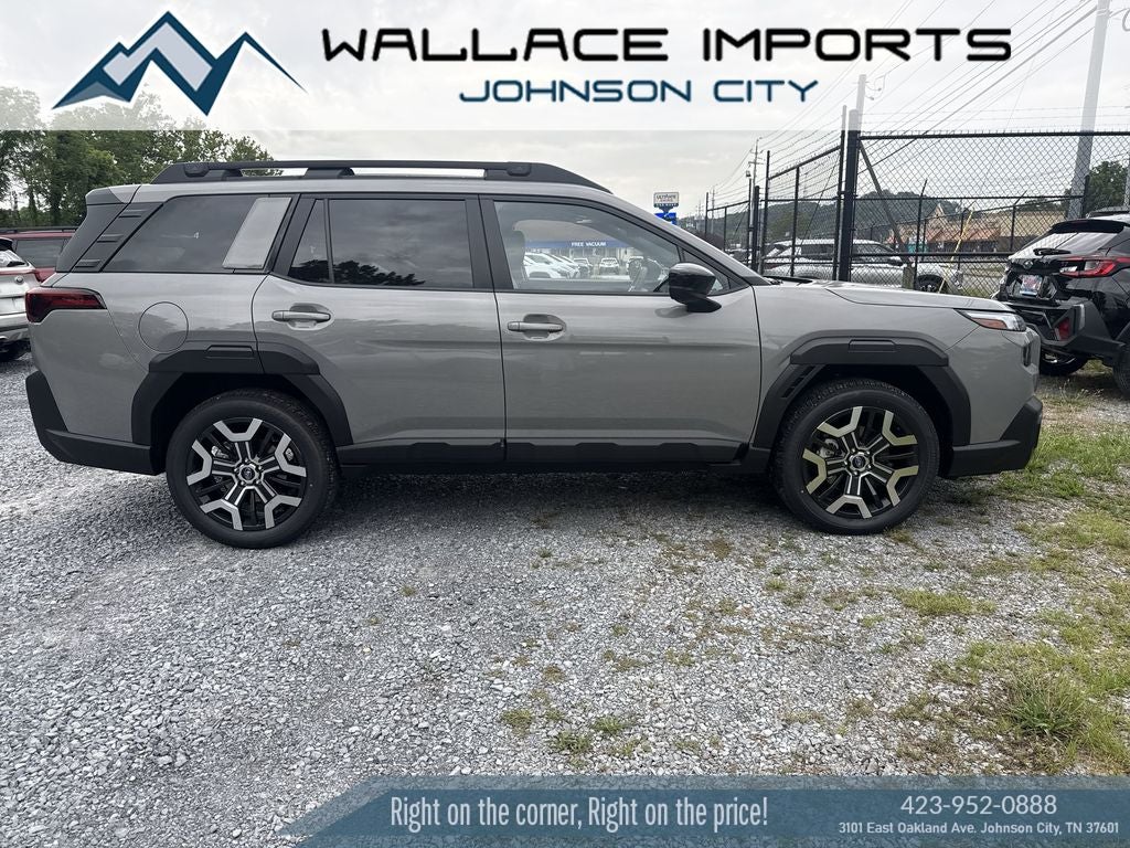 2026 Subaru OUTBACK Touring XT in River Rock Pearl — front three-quarter view