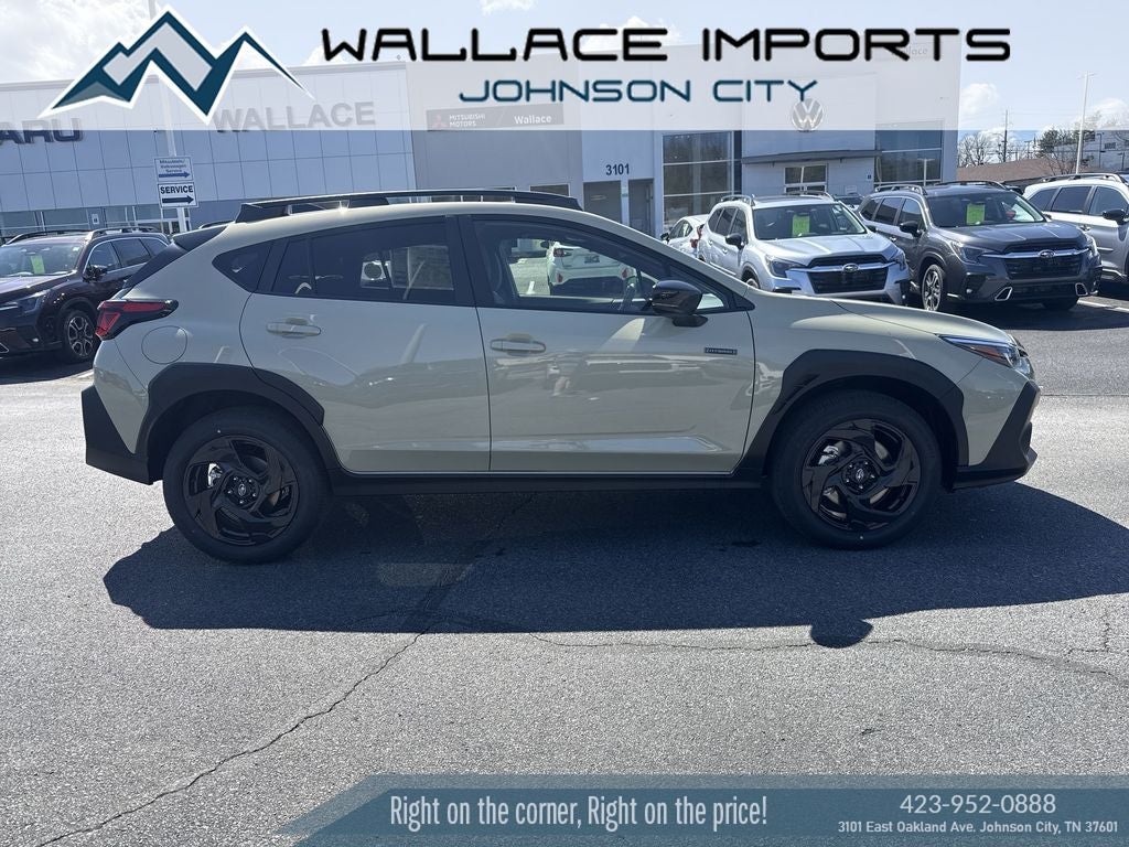 2026 Subaru CROSSTREK Sport Hybrid in Sand Dune Pearl — front three-quarter view
