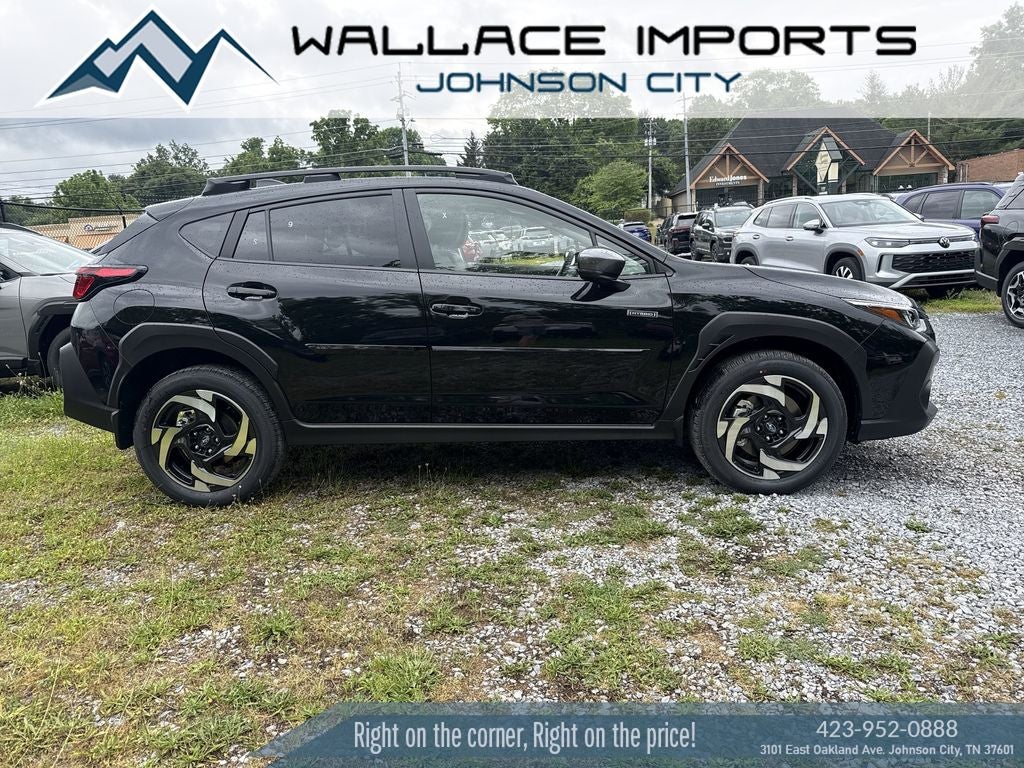 2026 Subaru CROSSTREK Limited Hybrid in Crystal Black Silica — front three-quarter view