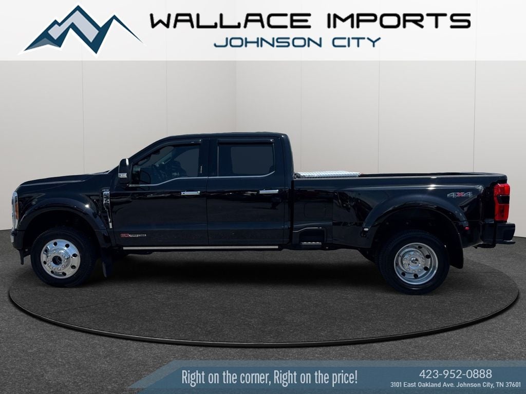 2023 Ford F-450SD Limited DRW in Black Metallic — front three-quarter view