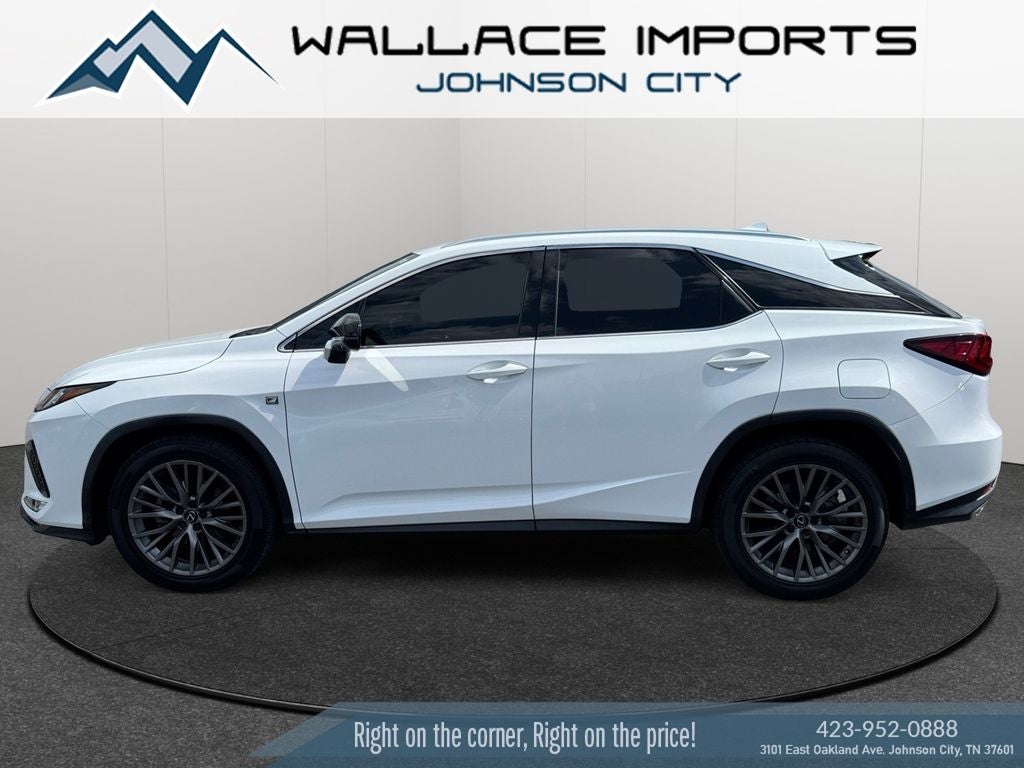 2022 Lexus RX 350 F Sport Handling in Ultra White — front three-quarter view