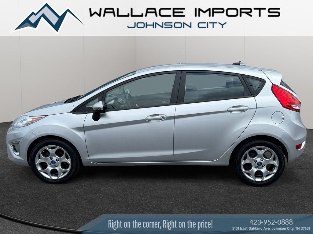 2012 Ford Fiesta SES in Ingot Silver — front three-quarter view