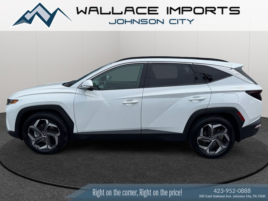 2022 Hyundai Tucson Limited in Quartz White — front three-quarter view