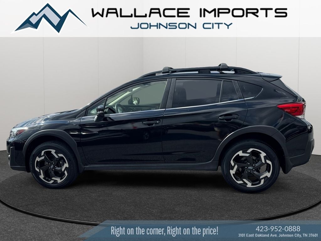 2023 Subaru Crosstrek Limited in Crystal Black Silica — front three-quarter view