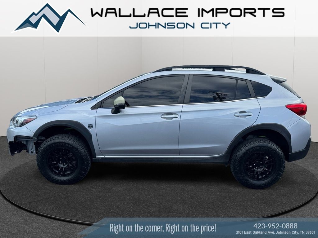 2023 Subaru Crosstrek Limited in Ice Silver Metallic — front three-quarter view