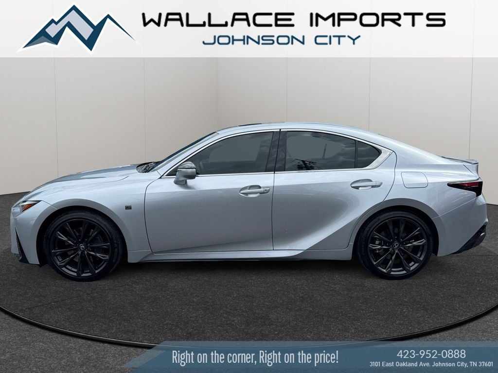 2024 Lexus IS 350 F SPORT Design in Iridium — front three-quarter view