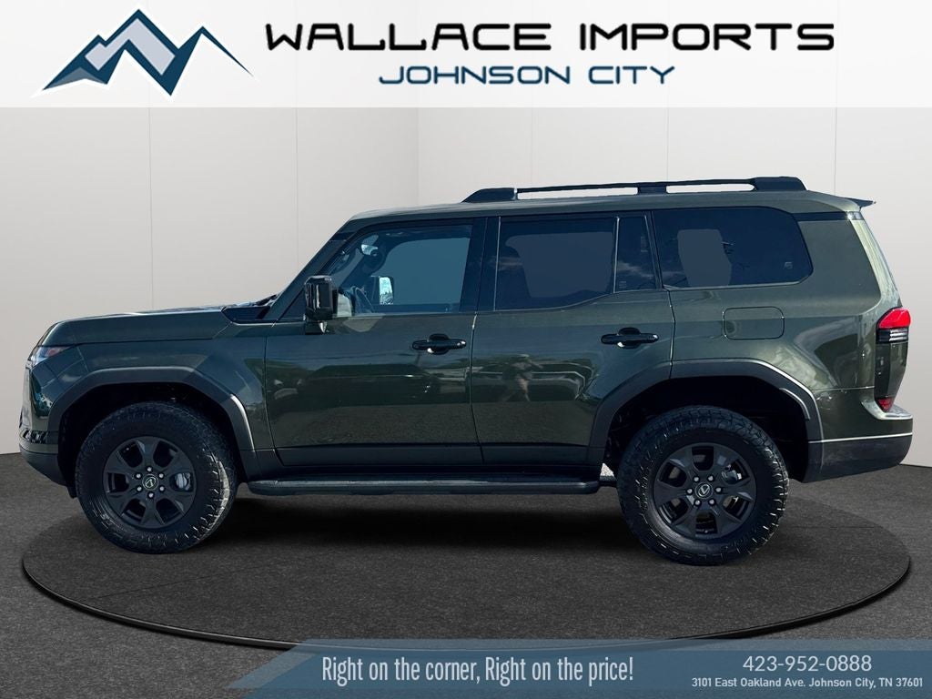 2024 Lexus GX 550 Overtrail+ in Green Pearl — front three-quarter view